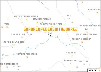 map of Guadalupe de Benito Juárez