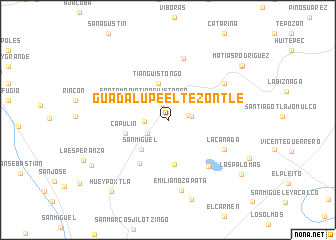 map of Guadalupe El Tezontle