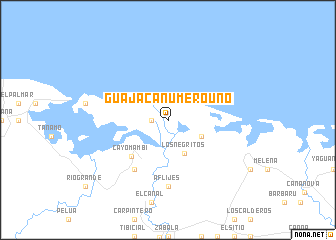 map of Guajaca Número Uno