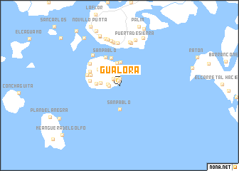 map of Gualora