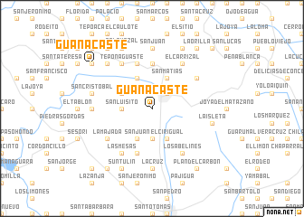 map of Guanacaste