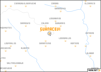 map of Guanaceví