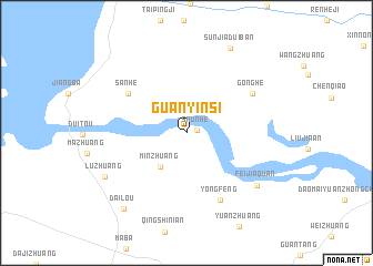 map of Guanyinsi