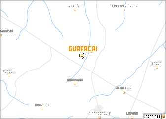 map of Guaraçaí