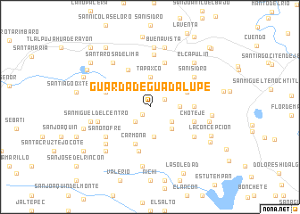 map of Guarda de Guadalupe