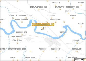 map of Guardamiglio