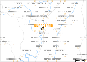 map of Guarderas