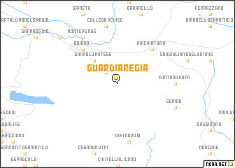 map of Guardiaregia