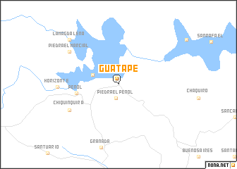 map of Guatapé