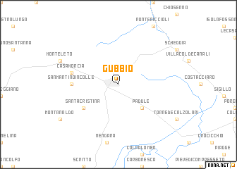 map of Gubbio