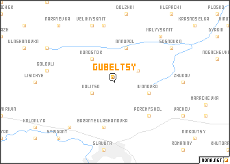 map of Gubelʼtsy