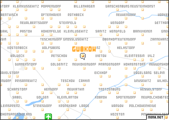 map of Gubkow