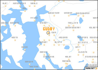 map of Gudby