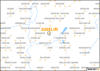 map of Gudeliai