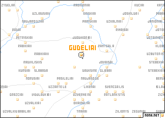 map of Gudeliai