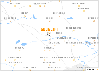 map of Gudeliai