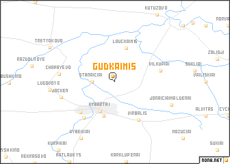 map of Gudkaimis