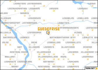 map of Gué de Frise