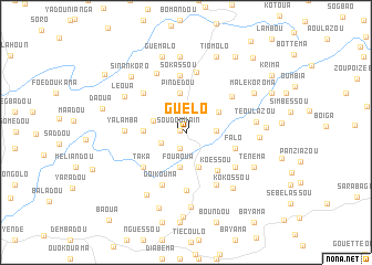 map of Guélo