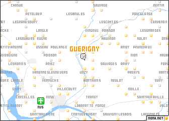 map of Guérigny