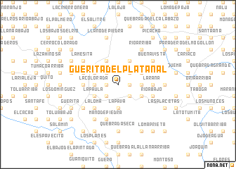 map of Güerita del Platanal