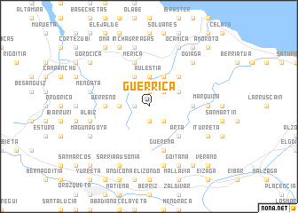 map of Guerrica