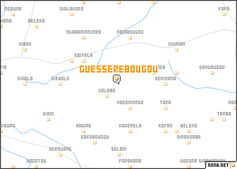 map of Guessérébougou