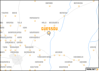 map of Guéssou