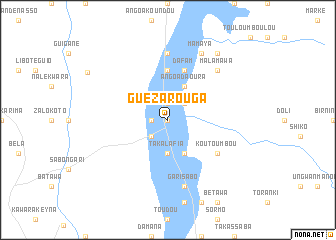 map of Guéza Rouga