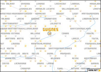 map of Guignés