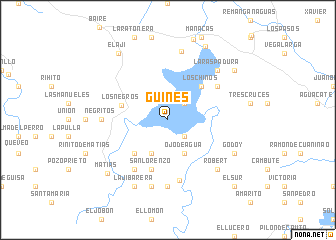 map of Güines
