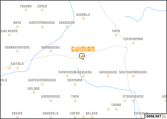 map of Guinian