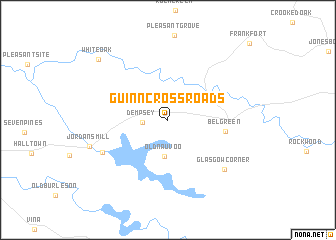 map of Guinn Cross Roads