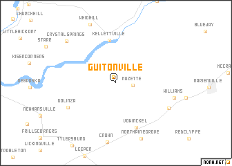 map of Guitonville