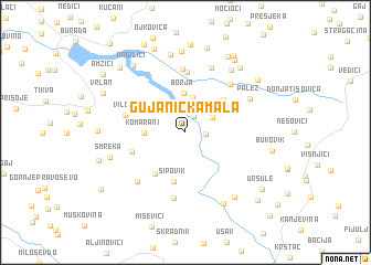 map of Gujanička Mala