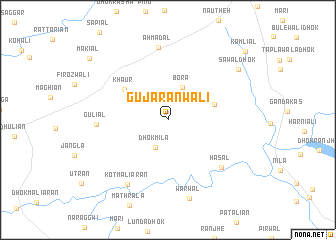 map of Gujaranwāli