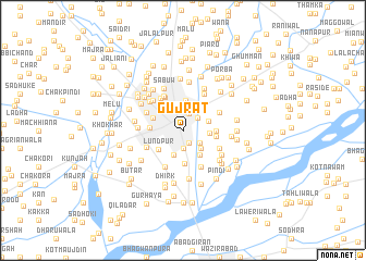 map of Gujrāt