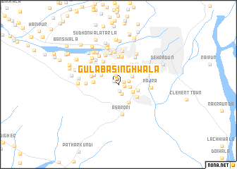 map of Gulābasinghwāla