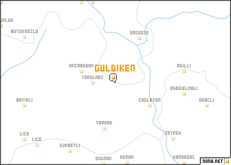 map of Güldiken