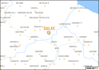 map of Güleç