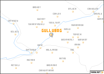 map of Güllübağ