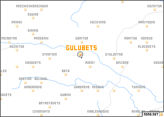 map of Gŭlŭbets