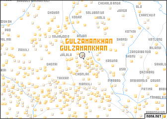 map of Gul Zamān Khān