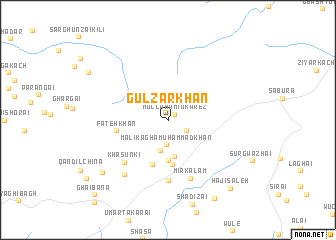 map of Gulzār Khān