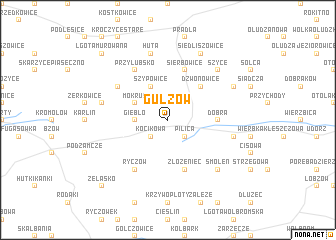 map of Gulzów