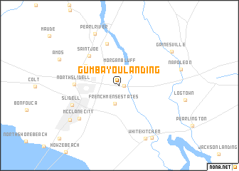 map of Gum Bayou Landing