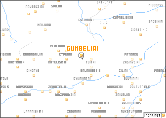 map of Gumbeliai