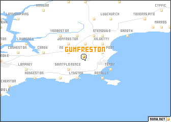 map of Gumfreston