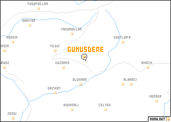 map of Gümüşdere