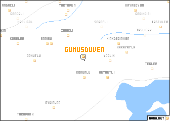 map of Gümüşdüven